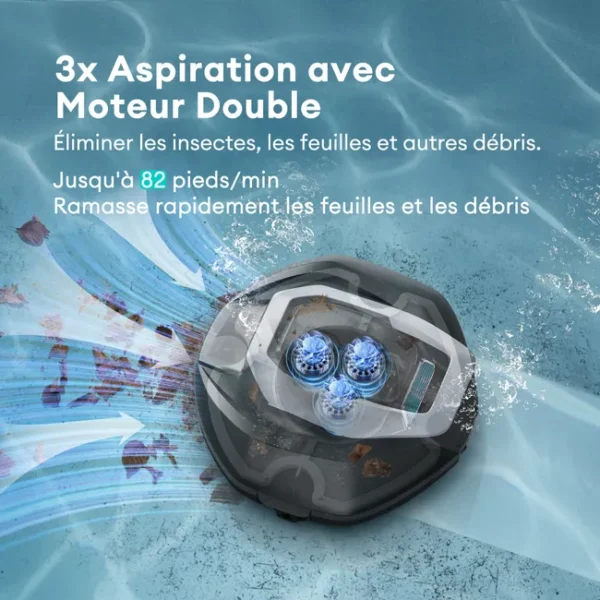 Robot Piscine Sans Fil PoolEco 10s ULTENIC – 90 min d’Autonomie % – Image 4