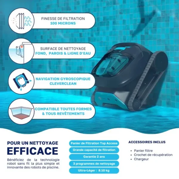 Robot Piscine Sans Fil Dolphin Liberty 200 - Nettoyage Automatique – Image 2